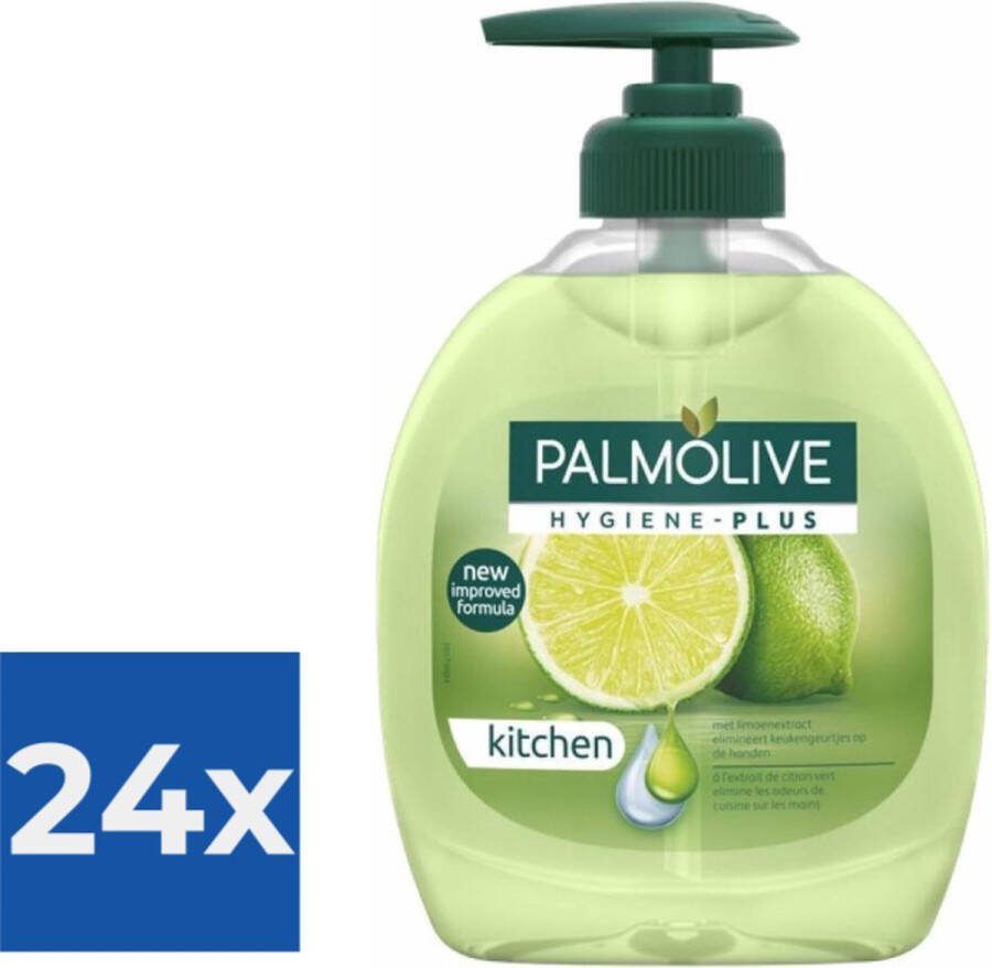 Palmolive Handzeep Hygiëne-Plus Anti Bacterieel Limoen 300 ml Voordeelverpakking 24 stuks