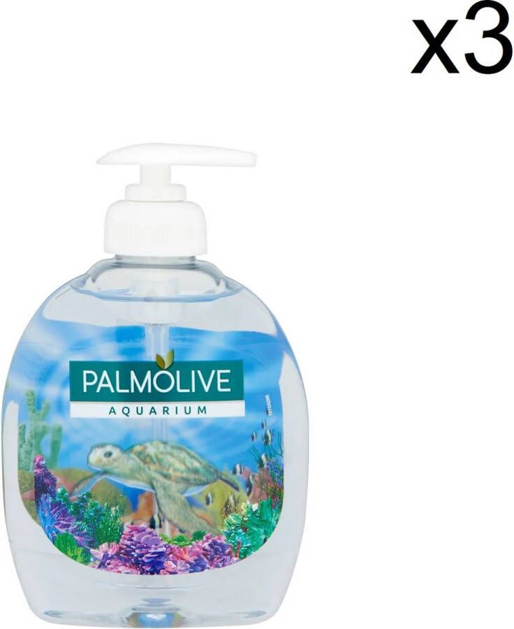 Palmolive Hygiëne Plus Anti-Bacteriële Handzeep Pomp Aquarium 3 x 300 ml Voordeelverpakking