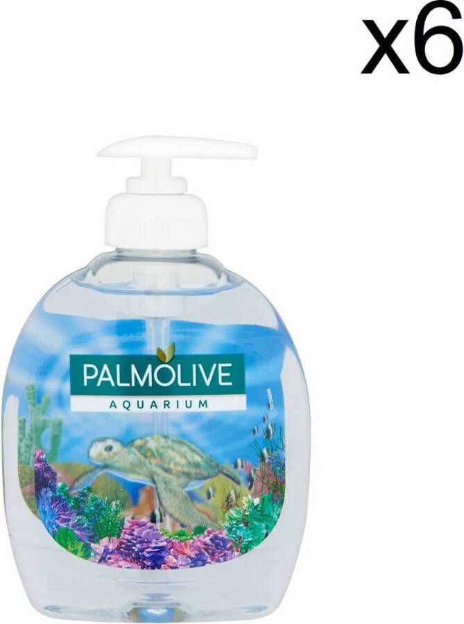 Palmolive Hygiëne Plus Anti-Bacteriële Handzeep Pomp Aquarium 6 x 300 ml Voordeelverpakking