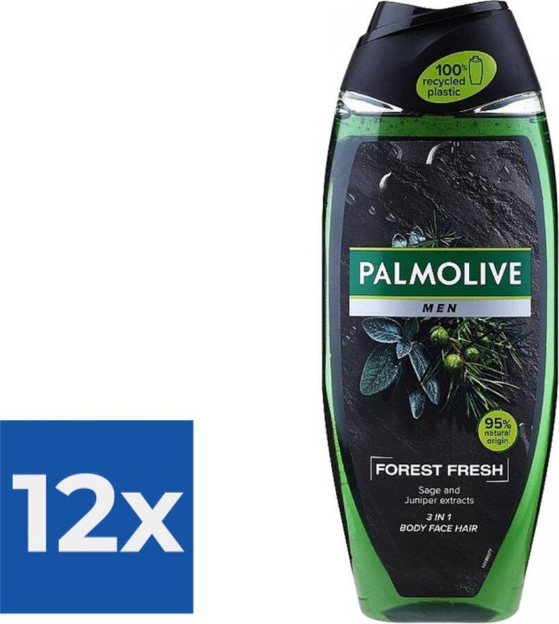 Palmolive MEN 3in1 Forest Fresh Douchegel 500ml Voordeelverpakking 12 stuks