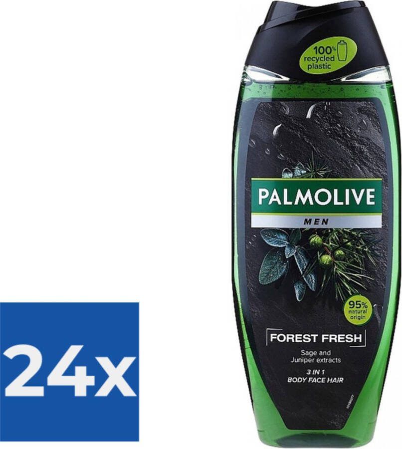 Palmolive MEN 3in1 Forest Fresh Douchegel 500ml Voordeelverpakking 24 stuks