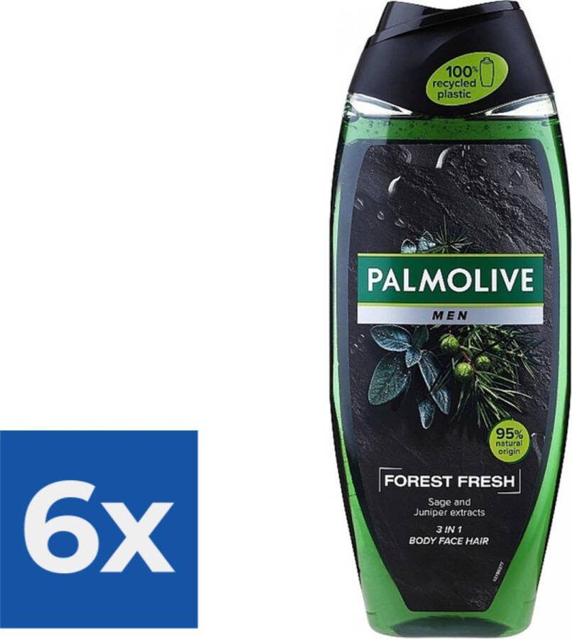 Palmolive MEN 3in1 Forest Fresh Douchegel 500ml Voordeelverpakking 6 stuks