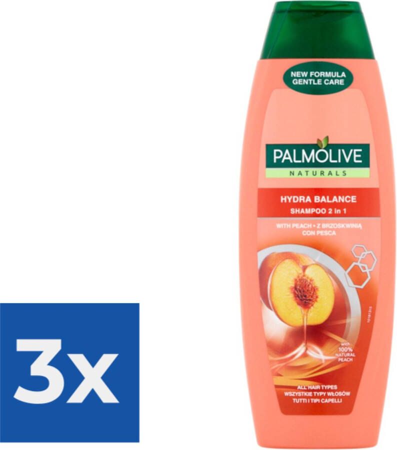 Palmolive Naturals 2in1 Hydra Balance Shampoo 350ml Voordeelverpakking 3 stuks