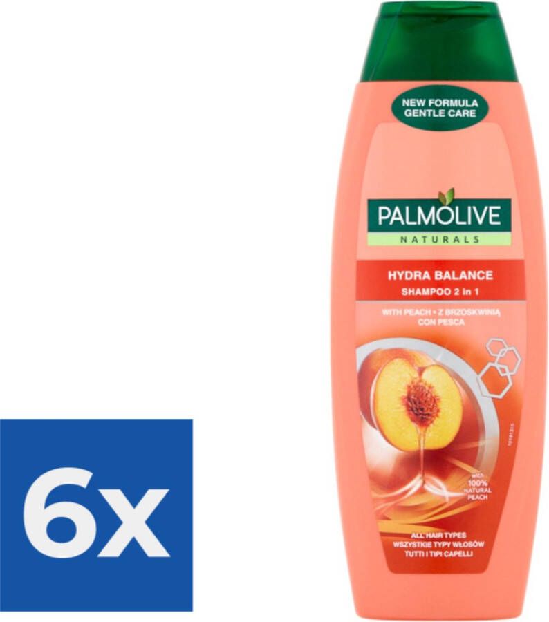 Palmolive Naturals 2in1 Hydra Balance Shampoo 350ml Voordeelverpakking 6 stuks