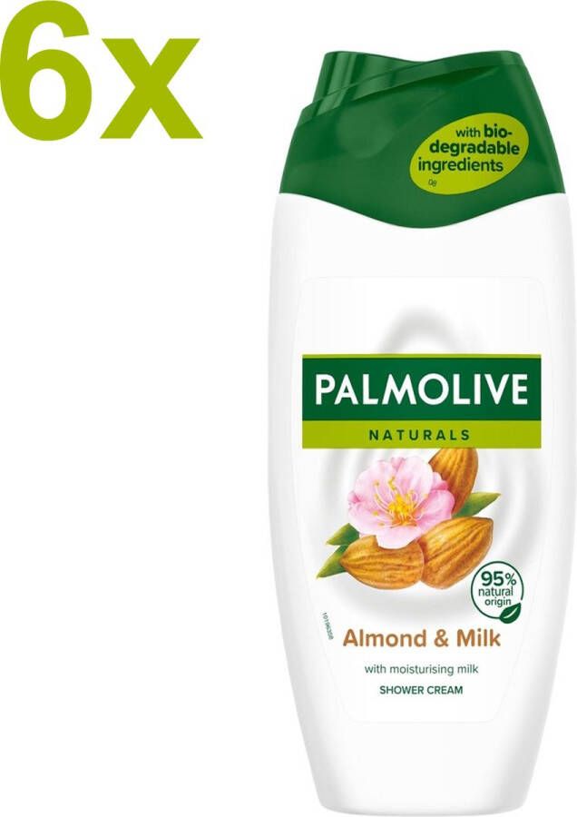 Palmolive Naturals Almond & Milk Douchemelk Douchegel 6x 500ml Voordeelverpakking