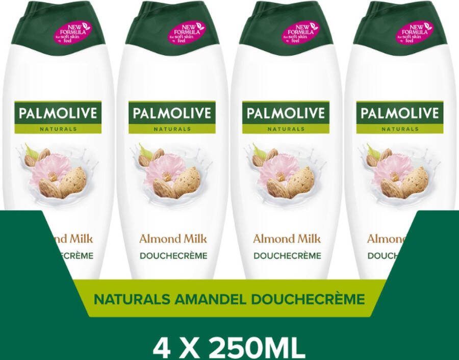 Palmolive Naturals Amandel Douchecrème 4 x 500ml Voordeelverpakking