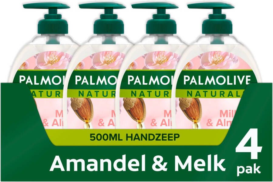 Palmolive Naturals Amandel Handzeep 4 x 500ml Voordeelverpakking