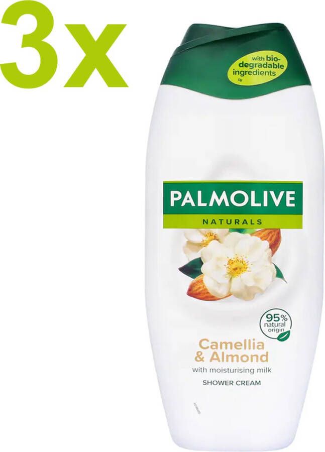 Palmolive Naturals Camellia Oil & Almond Douchemelk Douchegel 3x 500ml Voordeelverpakking
