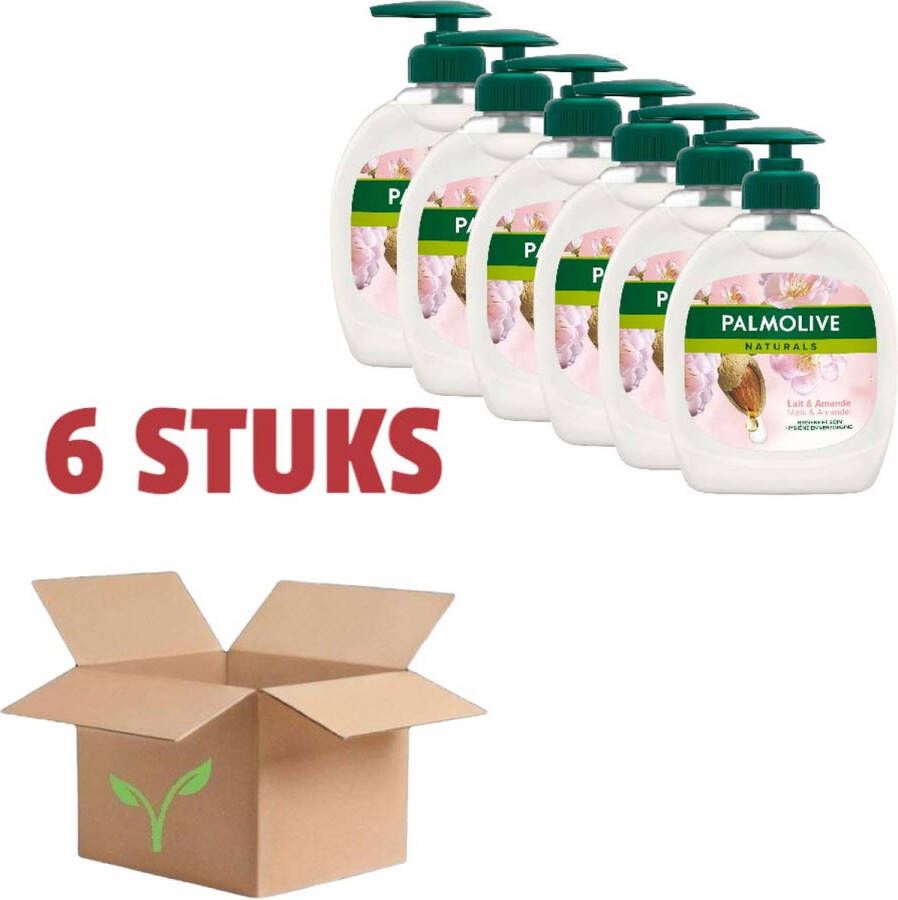 Palmolive Naturals Melk & Amandel Handzeep 6 x 300ml voordeelverpakking
