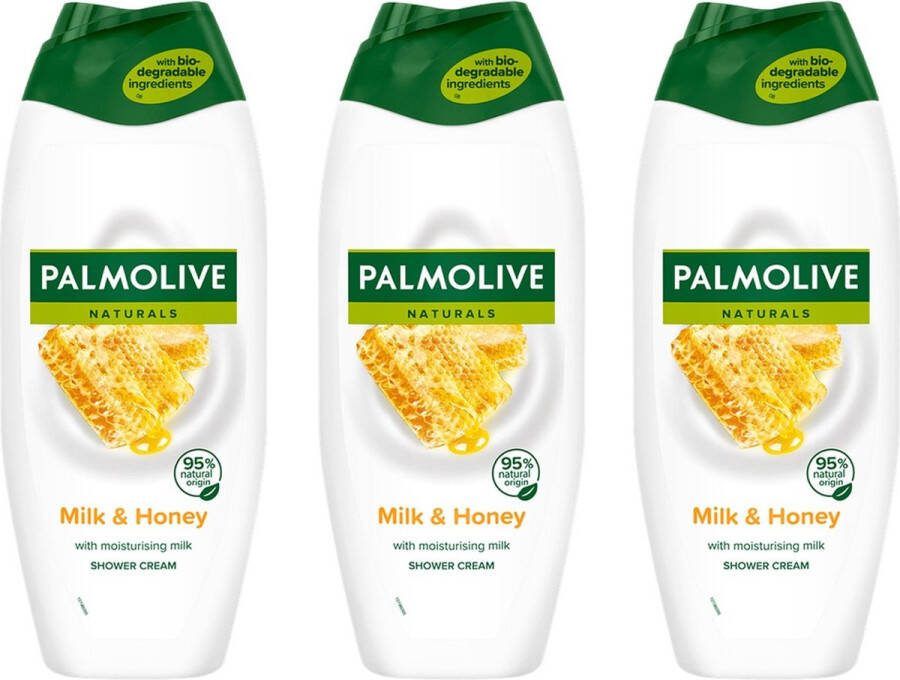 Palmolive Naturals Milk & Honey Douchemelk Douchegel 3x 500ml Voordeelverpakking