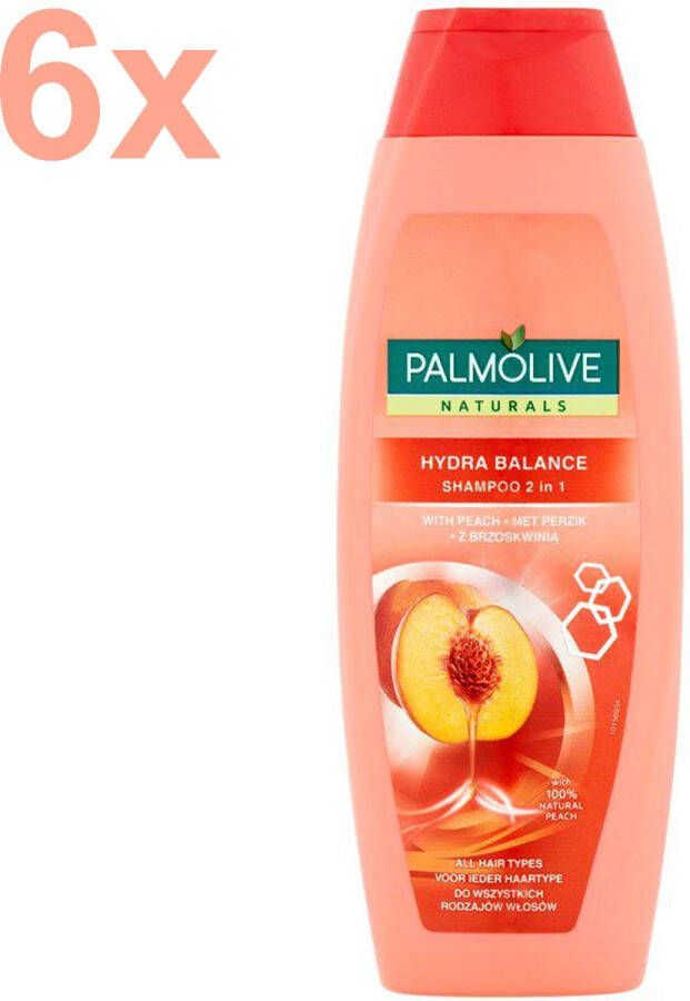 Palmolive Shampoo Naturals 2 In 1 Hydra Balance Perzik 6 x 350ml voordeelverpakking