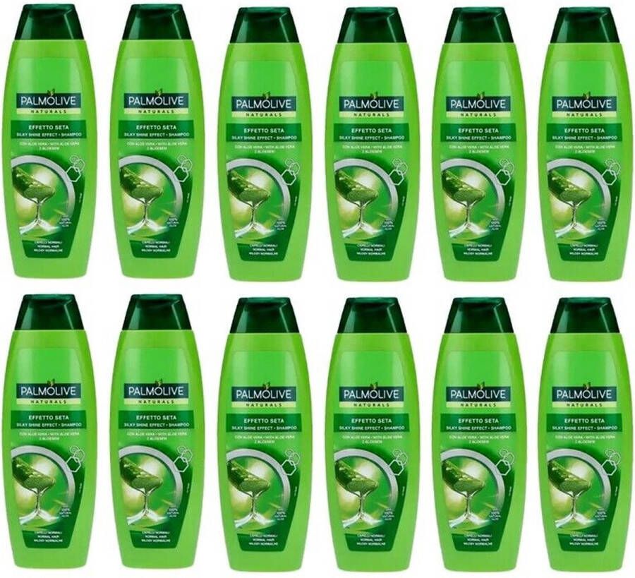 Palmolive Naturals Shampoo- Silky Shine Effect 12x 350 ml Voordeelverpakking