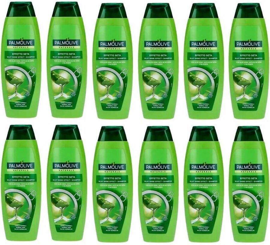 Palmolive Naturals Shampoo- Silky Shine Effect 12x 350 ml Voordeelverpakking