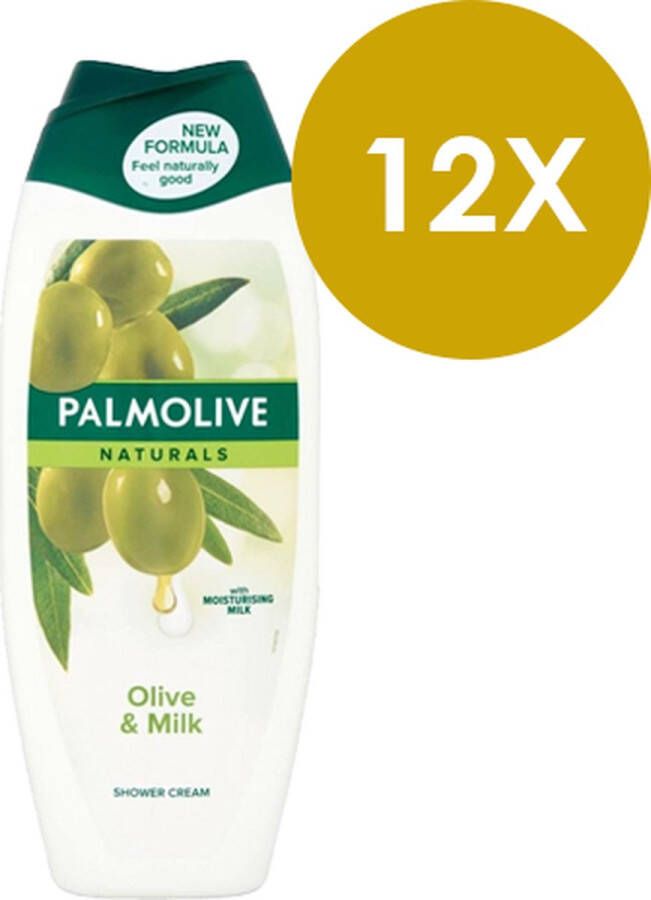 Palmolive Naturals Olijf & Melk Douchegel 12x 500ml Voordeelverpakking c