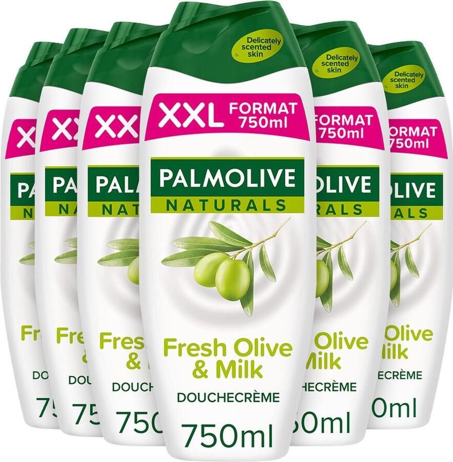 Palmolive 6x Douchecréme Naturals Olijf & Melk 750 ml