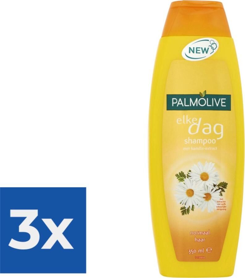 Palmolive Elke Dag Shampoo met Kamille-Extract 350 ml Voordeelverpakking 3 stuks