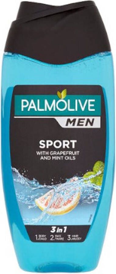 Palmolive Revitalizing shower gel 2in1 with grapefruit and mint For Men (Revitalizing Sport 2 In 1 Body & Hair Shower Shampoo) 250 ml 250ml