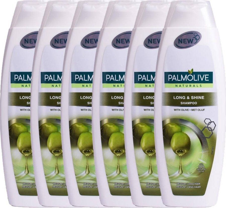 Palmolive Shampoo Long & Shine 6 x 350ml Voordeelverpakking