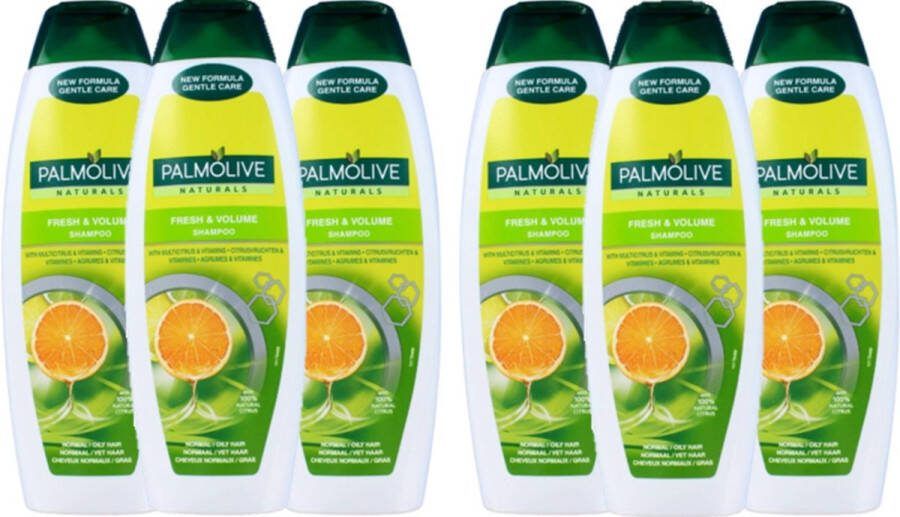 Palmolive Shampoo Naturals Fresh & Volume 6 x 350ml Voordeelverpakking