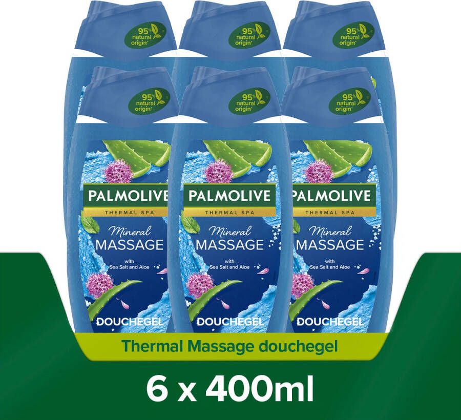 Palmolive Thermal Mineral Massage douchegel 6 x 400ml Voordeelverpakking