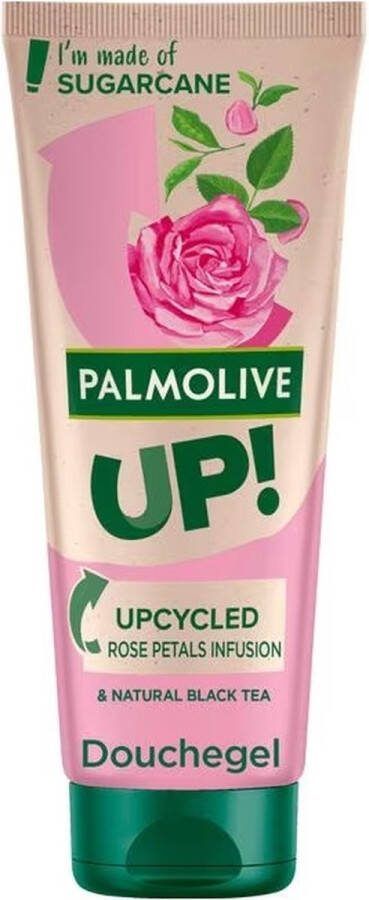 Palmolive Up! Rozen & Zwarte Thee Douchegel 200 ml Shower Gel Upcycled Rose Petals Infusion & Black Tea Scent