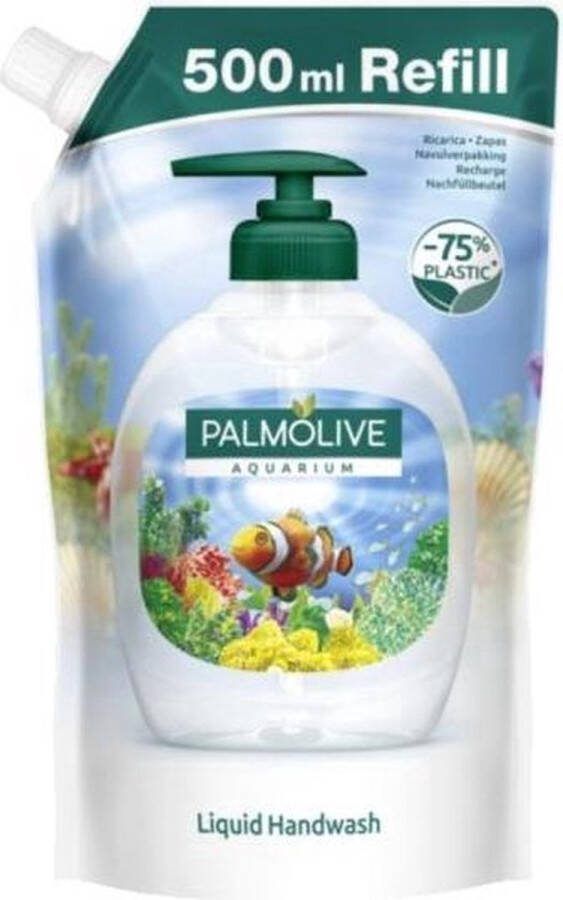 Palmolive vloeibare handzeep aquarium navulpak 12x500ml Voordeelverpakking