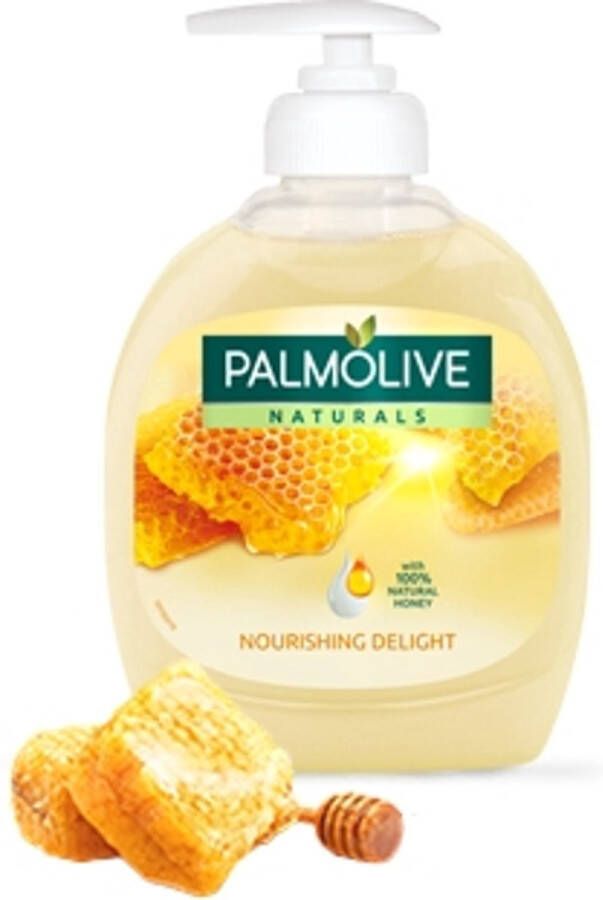 Palmolive vloeibare handzeep melk & honing pompje 12x300ml Voordeelverpakking