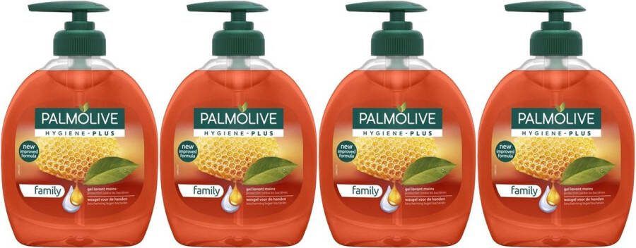Palmolive Vloeibare Handzeep Pomp Hygiëne Plus 4 x 300 ml Voordeelverpakking