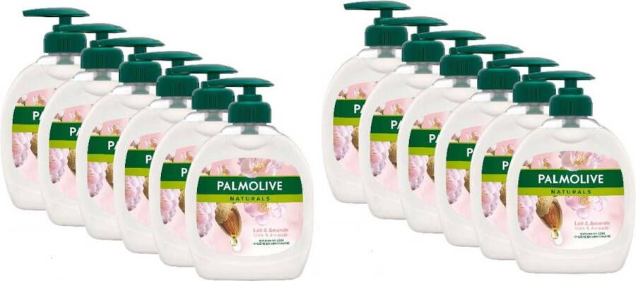Palmolive Vloerbare Handzeep Natural Amandel 12x500ml Voordeelverpakking