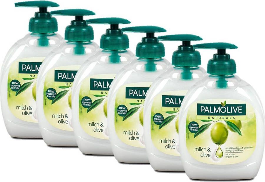 Palmolive Handzeep Naturals Olijf & Melk 6x 300ml Voordeelverpakking C