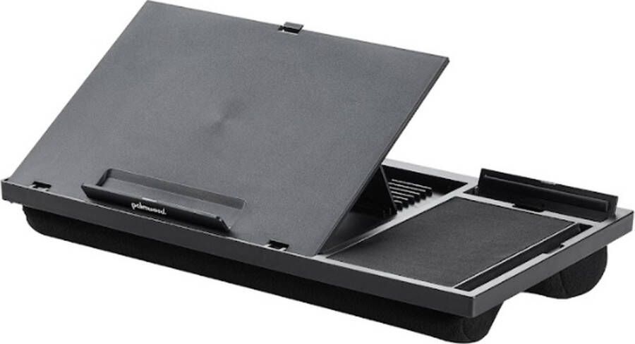 Palmwood laptoptafel Laptopstandaard Laptopkussen Laptoptafel verstelbaar Zwart 52x28x6 cm