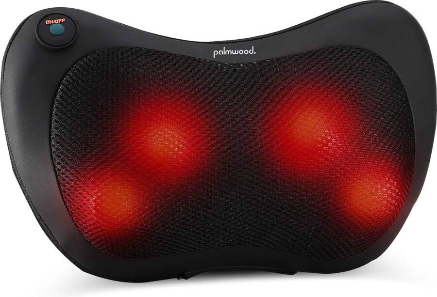 Palmwood Massagekussen – MassageApparaat Nekmassage Apparaat Massagekussen Shiatsu Warmtefunctie 1.8m Kabel