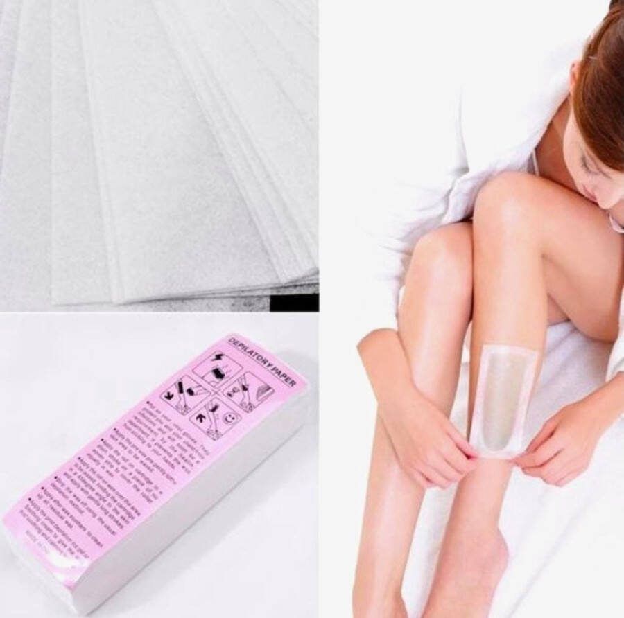Pampeing myself 50pcs Wax strips l Ontharingsstrips papier