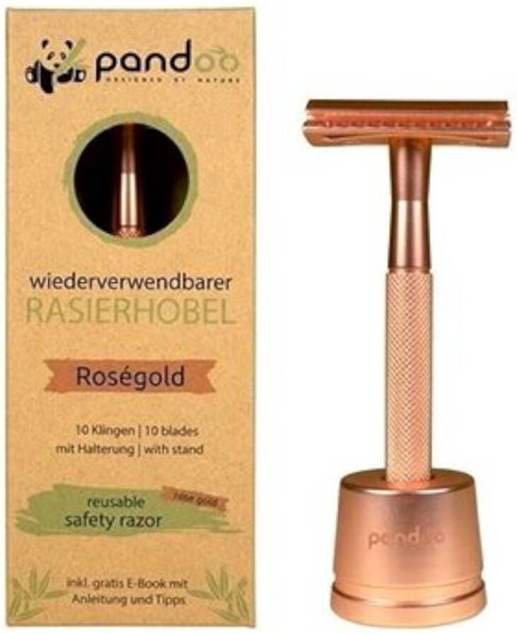 Pandoo Bamboo Scheermes Rose Gold- Plasticvrij
