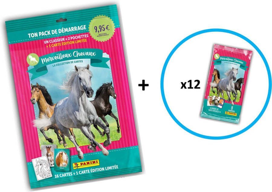 PANINI BELGIUM Promo Pack FR Merveilleux Chevaux trading cards Panini
