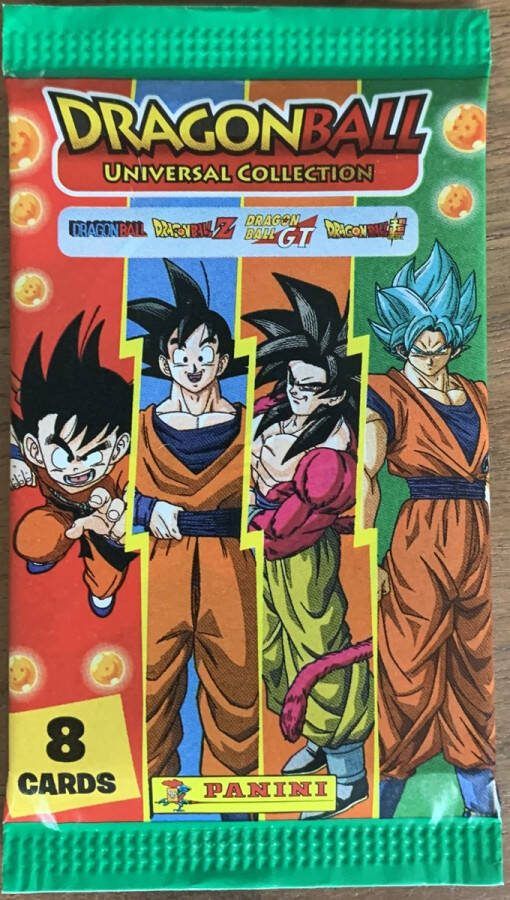 Panini DragonBall Cards Universal Collection 8 kaarten per pakje
