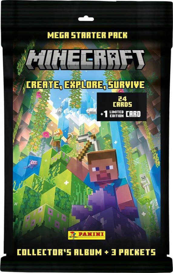 Panini Minecraft Trading Card 3 Mega Starter Pack