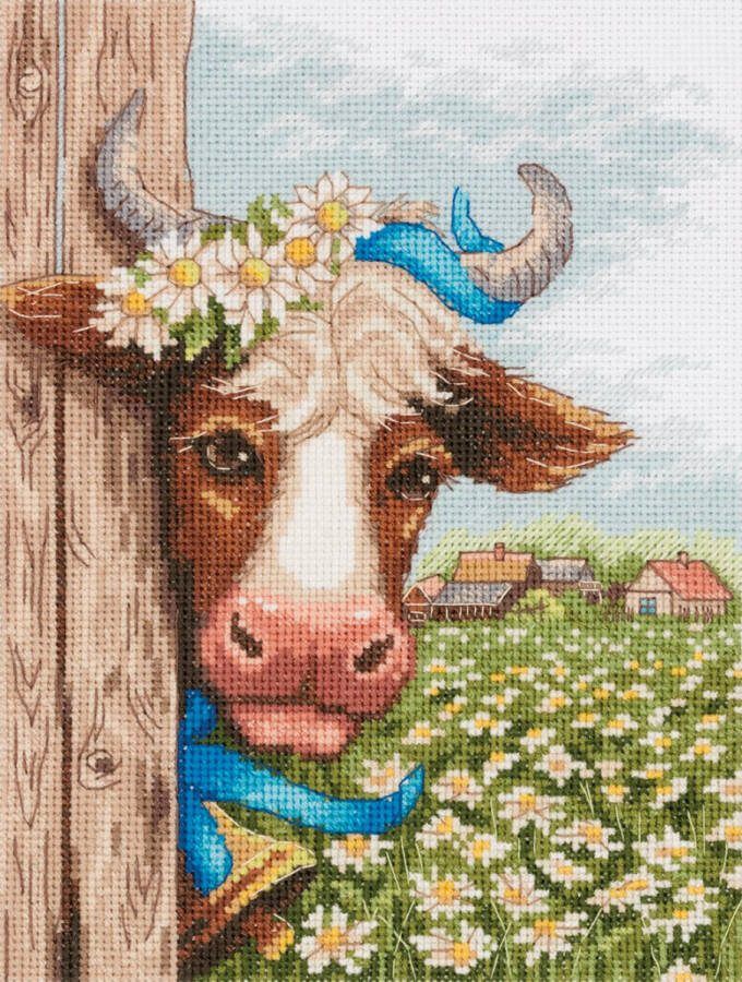 Panna BORDUURPAKKET IN THE DAISIES 7212 -telpatroon om zelf te borduren
