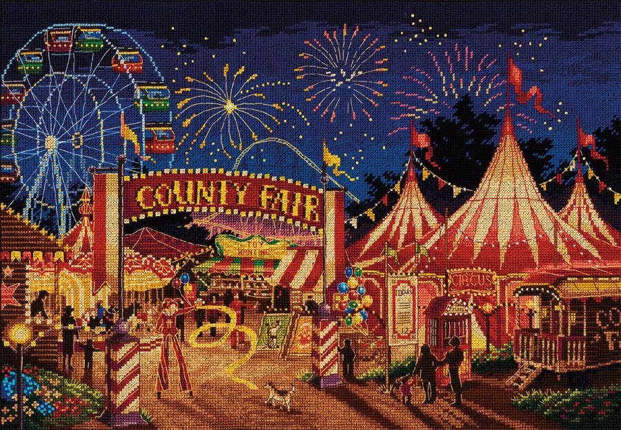 Panna County Fair Borduurpakket 27 x 38 cm DIY pakket volwassenen