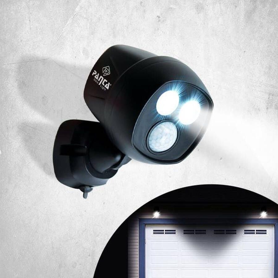 Mediashop Panta Safe Light LED buitenlamp met sensor weerbestendige buitenlamp met bewegingssensor en daglichtsensor zwart