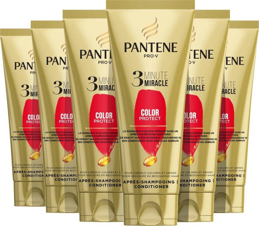 Pantene 3 Minute Miracle Conditioner Colour Protect Voordeelverpakking 6 x 200ml