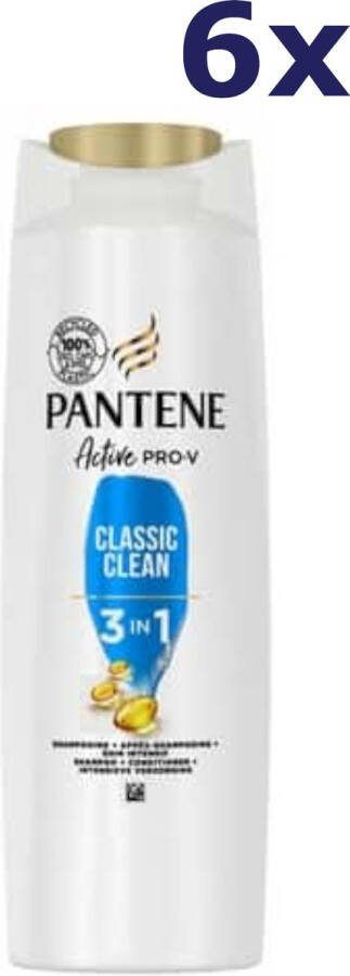 Pantene 6x Shampoo 3in1 Classic Clean 225 ml
