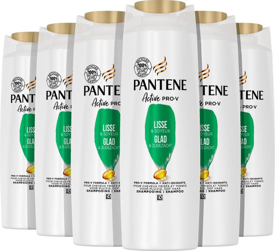 Pantene Active Pro-V Glad & Zijdezacht Shampoo Voordeelverpakking 6 x 225ml