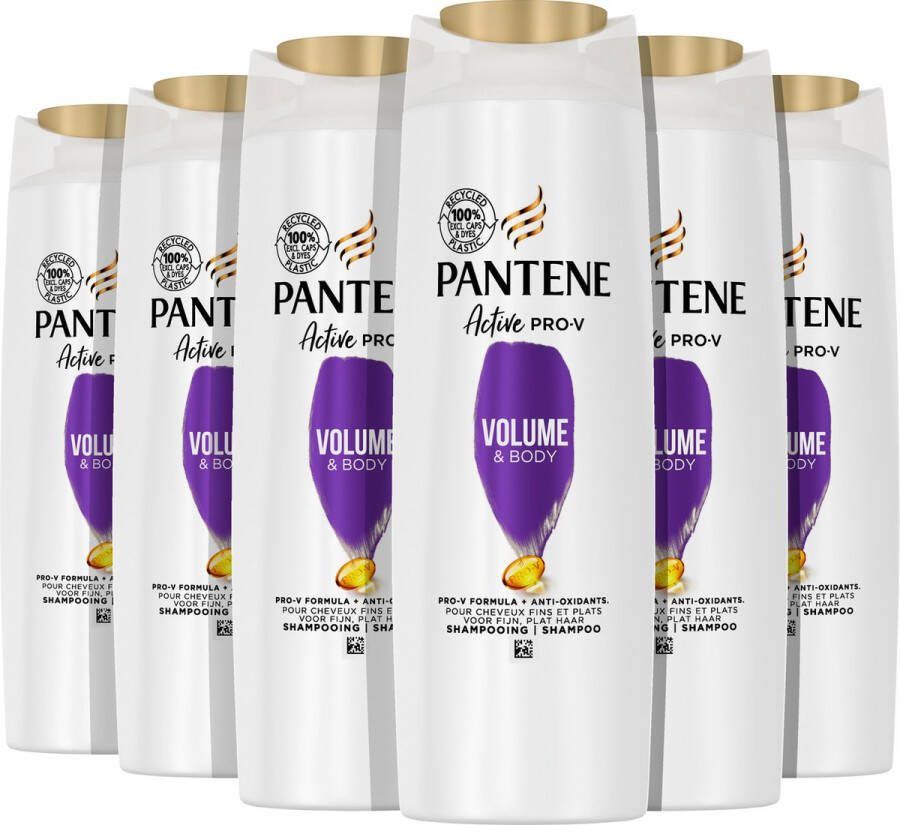 Pantene Active Pro-V Volume & Body Shampoo Voor Fijn & Plat Haar 6 x 225ML