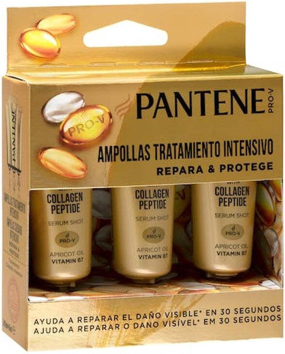 Pantene Droog beschadigd haar? Rescue Ampullen Repair & Protect doos 3 stuks. GEZOND HAAR IN 30 SECONDEN