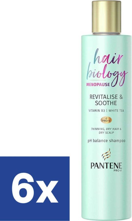 Pantene Menopauze Revitaliserend en Kalmerende Shampoo 6 x 250 ml