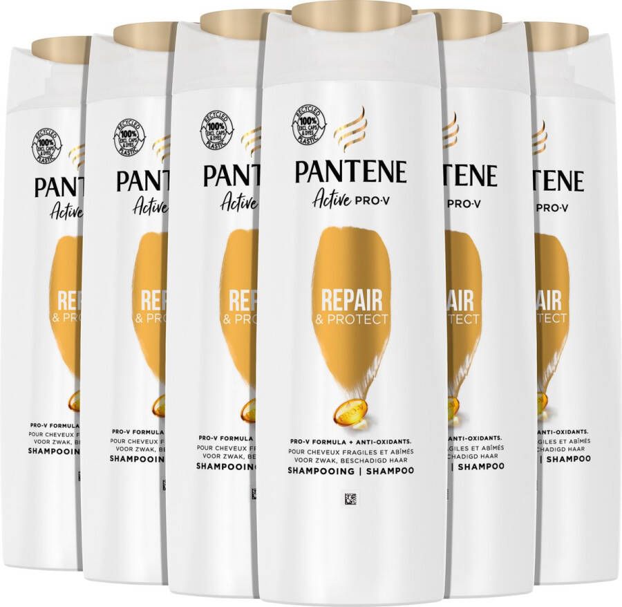 Pantene Pro-V Repair & Protect Shampoo Met Antioxidanten Voor Zwak & Beschadigd Haar Voordeelverpakking 6 x 360ml