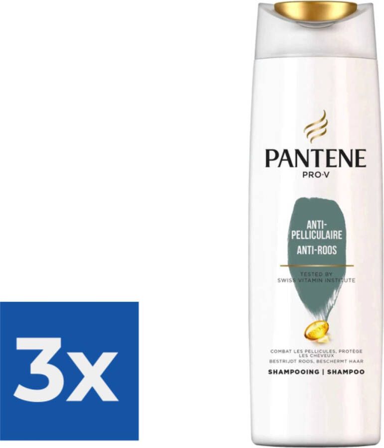Pantene Shampoo  Anti-Roos 225 ml Voordeelverpakking 3 stuks