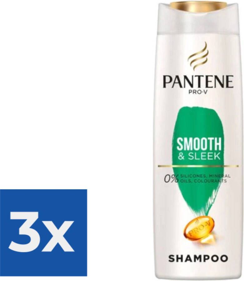 Pantene Shampoo Smooth & Sleek 360 ml Voordeelverpakking 3 stuks