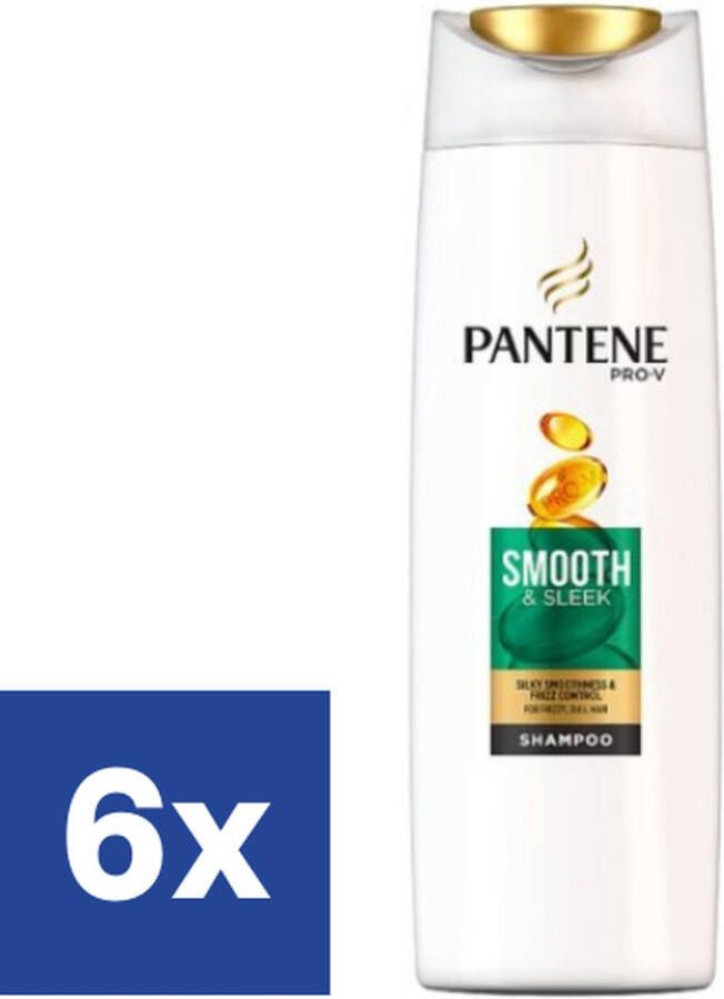 Pantene Smooth & Sleek Shampoo 6 x 360 ml